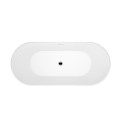 Top View, Oval Bath with Center Drain