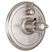 Traditional Cross Handle, Round Wall Plate, Single Small Control