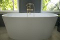 Oval Freestanding Bath, Slightly Angled Sides, Slotted Overflow