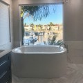 Oval Freestanding Tub with Straight Sides, Flat Rim