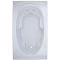 Rectangle Whirlpool with Oval Interior, Arm & Foot Rests, End Drain