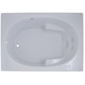 Rectangle Whirlpool & Air with Oval Interior, Armrests, End Drain
