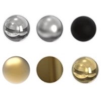 Polished, Brushed, Matte Black, Satin Brass, Brushed Bronze and Polished Gold