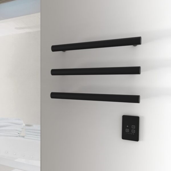 3 Bars Horizontal, Remote Control, Square Style, Matte Black