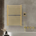 Transitional Style Satin Brass Towel Warmer with 16 Cross Bars