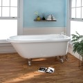 Traditional Freestanding Clawfoot Tub, No Faucet Holes