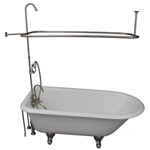 Faucets in Tub Wall, Hand Shower, Shower Set, Clawfoot