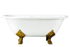 Double Roll Top Tub with Lion Paw  Feet