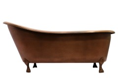 Copper Slipper, Clawfoot Tub with Hammered Finish