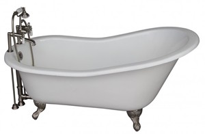 Deck Faucet with Hand Shower, Supplies, Slipper Clawfoot Tub