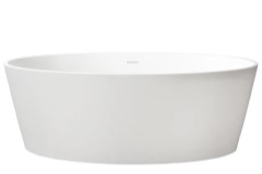 Oval Tub with Flat Rim, Slotted Overflow