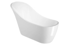 Oval Freestanding Bath with Raised Curving Backrest