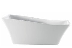 Rectangle Freestanding Bath with Raised Backrest