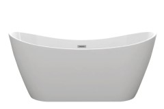 Modern Double Slipper Freestanding Bath in White