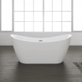 Modern Double Slipper Freestanding Bath in White