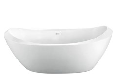 Oval Double Slipper Tub with Modern Angles