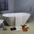 Contemporary Oval Bath with Angled Sides