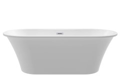 Modern Oval Freestanding Bath with Flat Rim