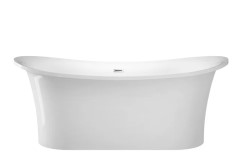 Modern Double Slipper Tub with Flaired Rim