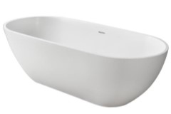 Oval Tub with Curving Sides, Slotted Overflow