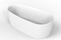 Oval Freestanding Tub with Slightly Curving Sides