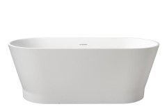 Oval Tub with Curving Sides, Slotted Overflow