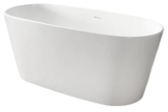 Oval Tub with Straight Sides, Slotted Overflow