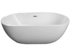 Oval Modern Bathtub with Center Drain