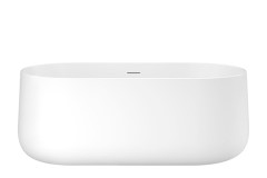 Oval Bath, Thin Flat Rim, in Glossy White