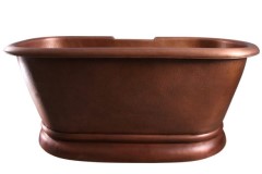 Copper Double Roll Top with Tap Deck & Pedestal Base