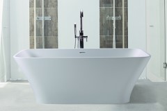 Rectangle Bath with Curving Sides, Slotted Overflow