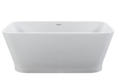 Rectangle Freestanding Bath with Integral Base, Angled Sides, Slotted Overflow