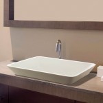 Rectangle Semi-Recessed Sink with Angled Sides Matching Addison Freestanding Bath