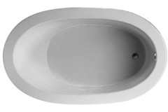 Modern Oval Bathtub with End Drain