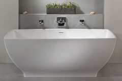 Rectangle Bath with Sides That Curve Out