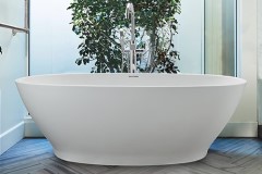 Oval Bath with Pedestal Style Base