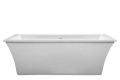 Rectangle Tub with Curving Sides, Modern Flat Rim