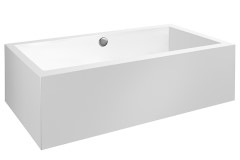 Rectangle Freestanding Tub, Center Drain, Straight Sides with Center Drain