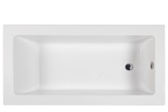 Modern Rectangle Tub, Center Side Drain, Flat Rim