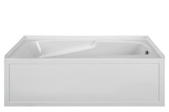 Alcove Tub with Armrests, Panel Skirt & Flange