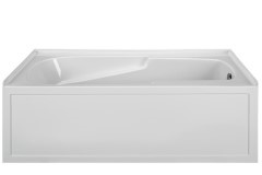 Rectangle Tub with Armrests and End Drain