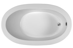 Modern Oval Tub with End Drain