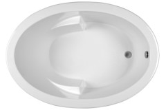 Oval Bath with End Drain, Armrests