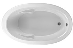 Oval Tub with Armrests and End Drain