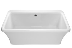 Rectangle Freestanding Bath with Faucet Deck Rim