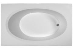 Rectangle Bath, Oval Interior, End Drain