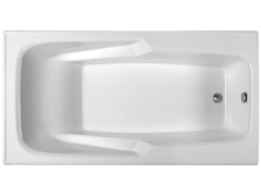 Rectangle Tub with Armrests and End Drain