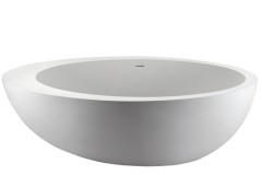 Oval Freestanding Bath with Wide Deck Area