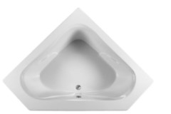 Corner Bath Tub with Raised Neck Rests