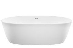 Oval Freestanding Bath, Angled Sides, Flat Rim